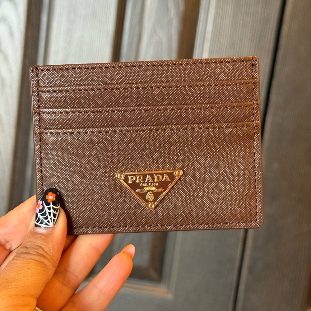 Prada Chocolate Brown Card Holder
